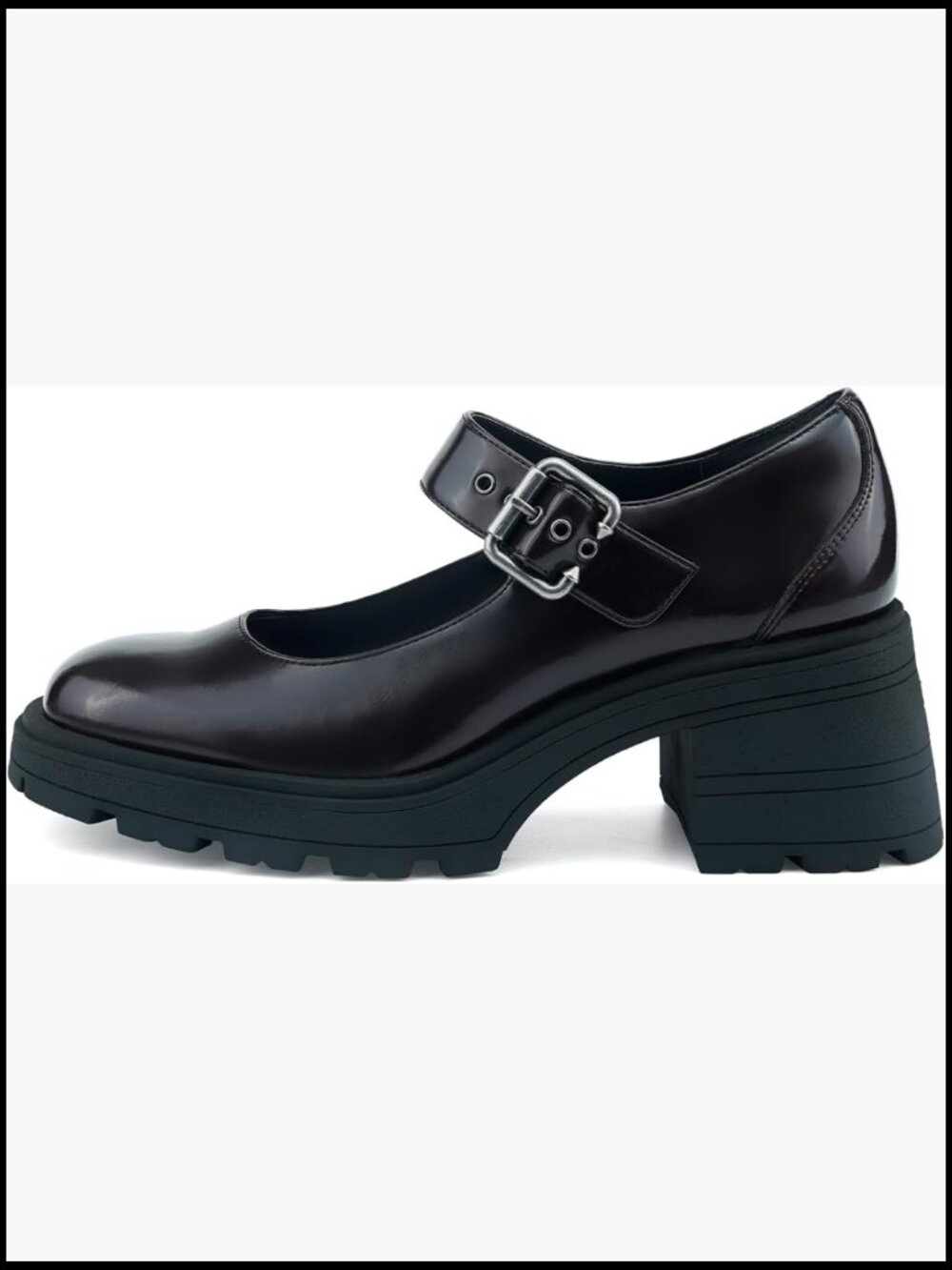 Chunky Mary Jane Platform Pumps Low Heel Gothic Work Shoes